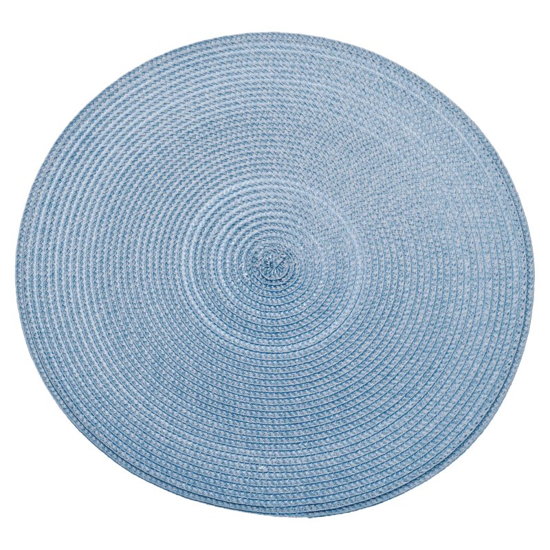 Waltons Circular Ribbed Placemat Sky Blue
