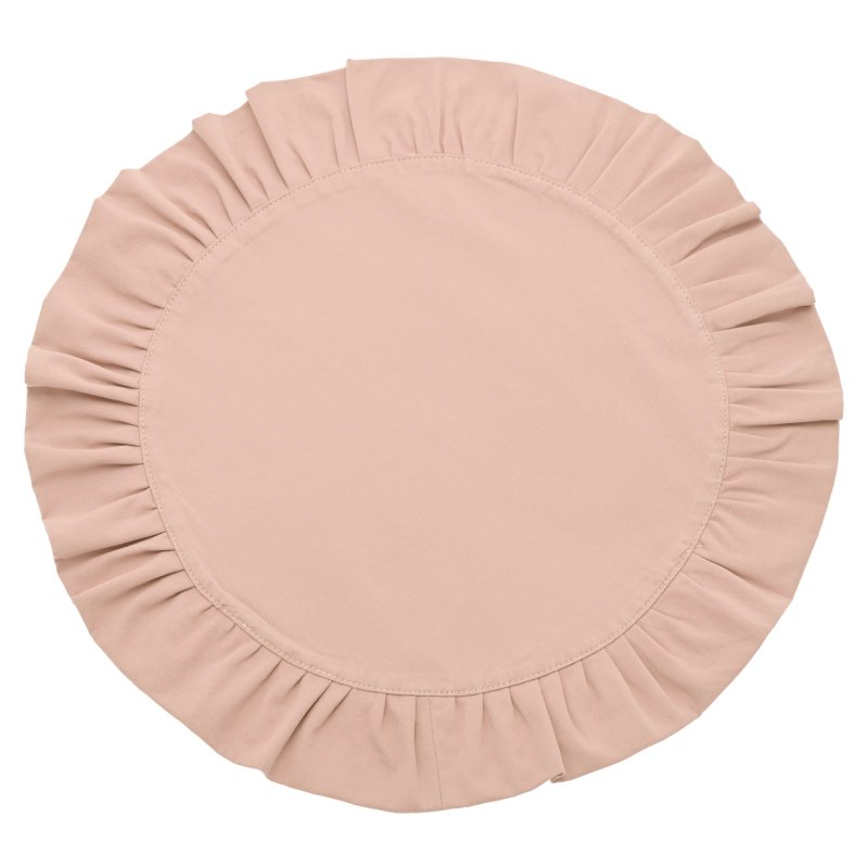 Waltons Circular Ruffle Edge Placemat Blush