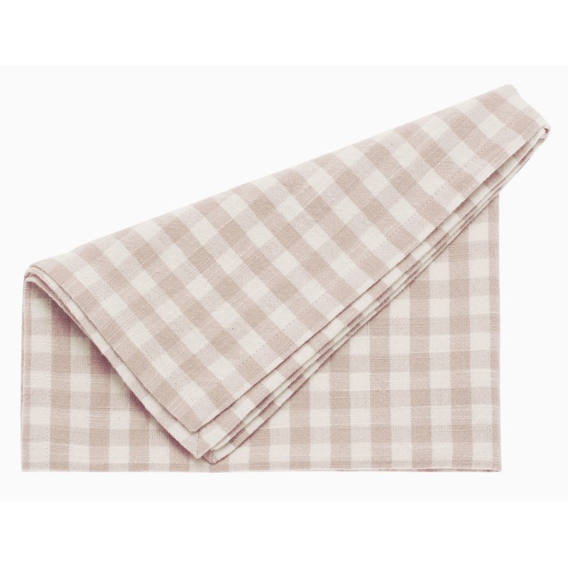 Waltons Gingham Napkin Plaster Pink Set Of 4