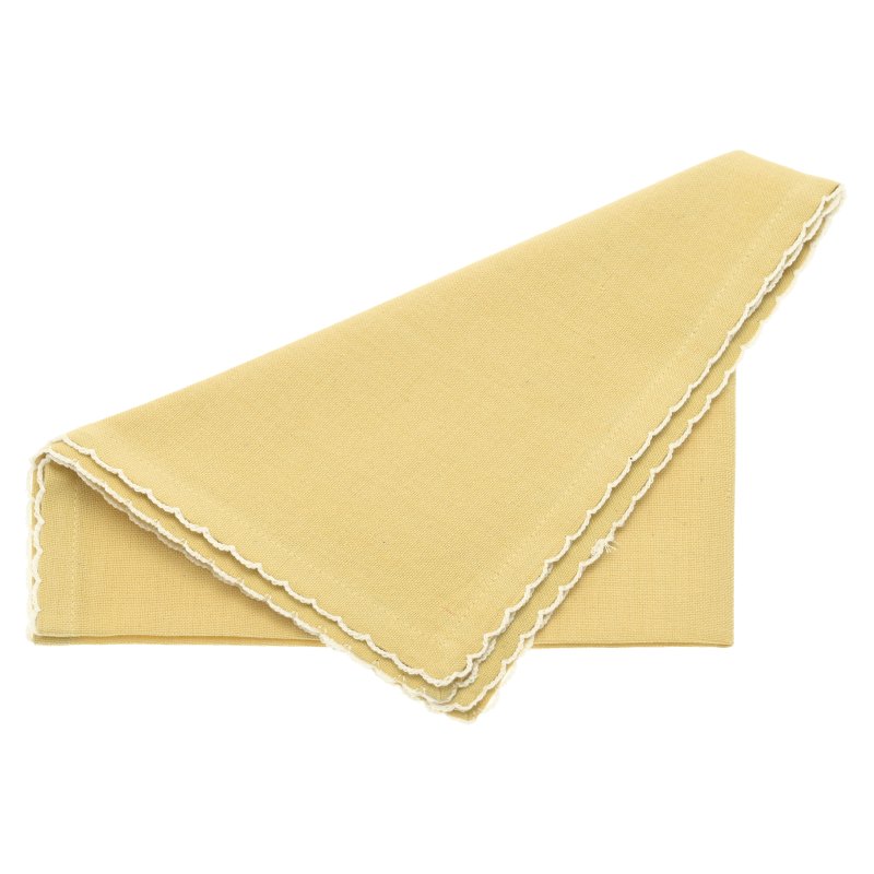Waltons Scalloped Napkin Buttercup Set Of 4