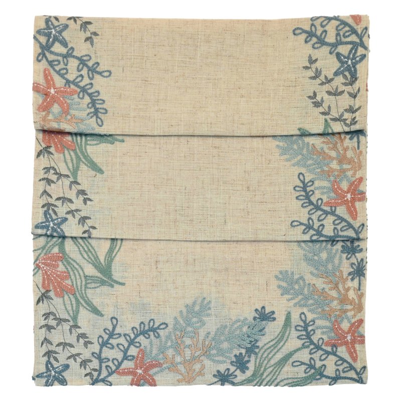 Waltons Embroidered Coral Runner