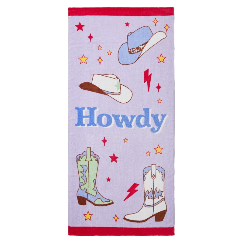 Catherine Lansfield Howdy Cowgirl Beach Towel