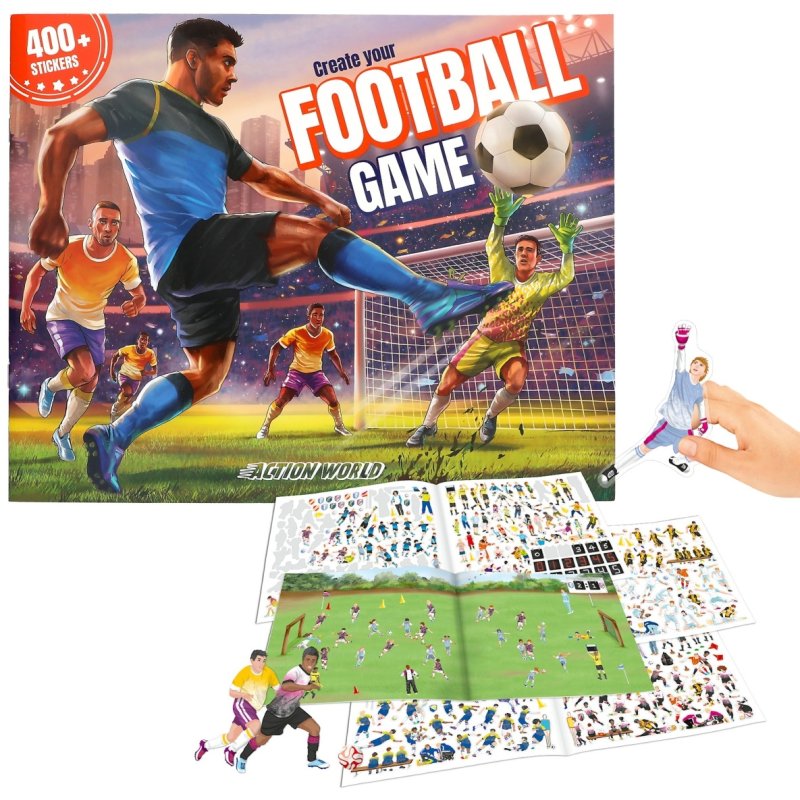 Action World Create Your Football Game Stickerbook