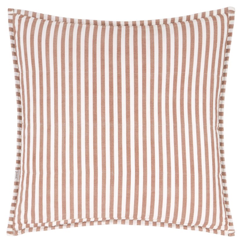 Yard Hebden Stripe Cushion Pecan/Terracotta front