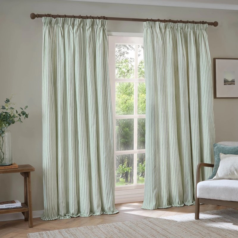 Yard Hebden Pencil Pleat Curtains Ecualyptus