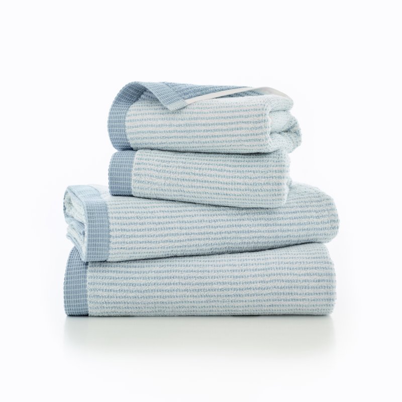 The Lyndon Company Willow Weave Stripe Towels Blue