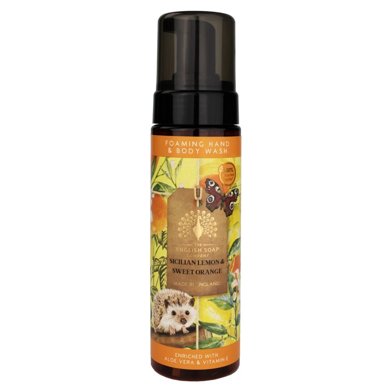 The English Soap Company Sicilian Lemon Sweet Orange Foaming Hand And Body Wash