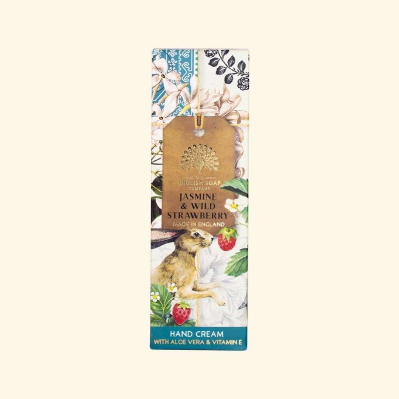 The English Soap Company Jasmine And Wild Strawberry Hand Cream in box