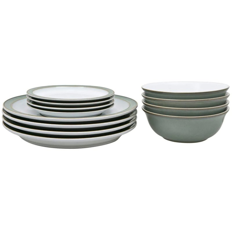 Denby Regency Green 12 Piece Tableware Set