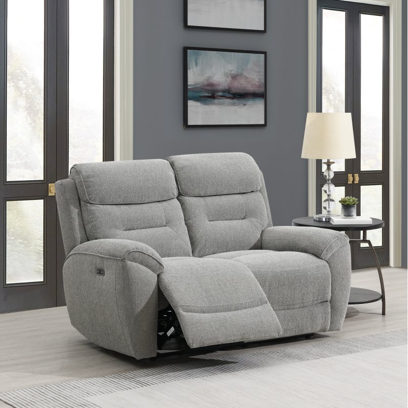 Aldiss Own Keswick 2 Seater Power Recliner Sofa in Light Grey