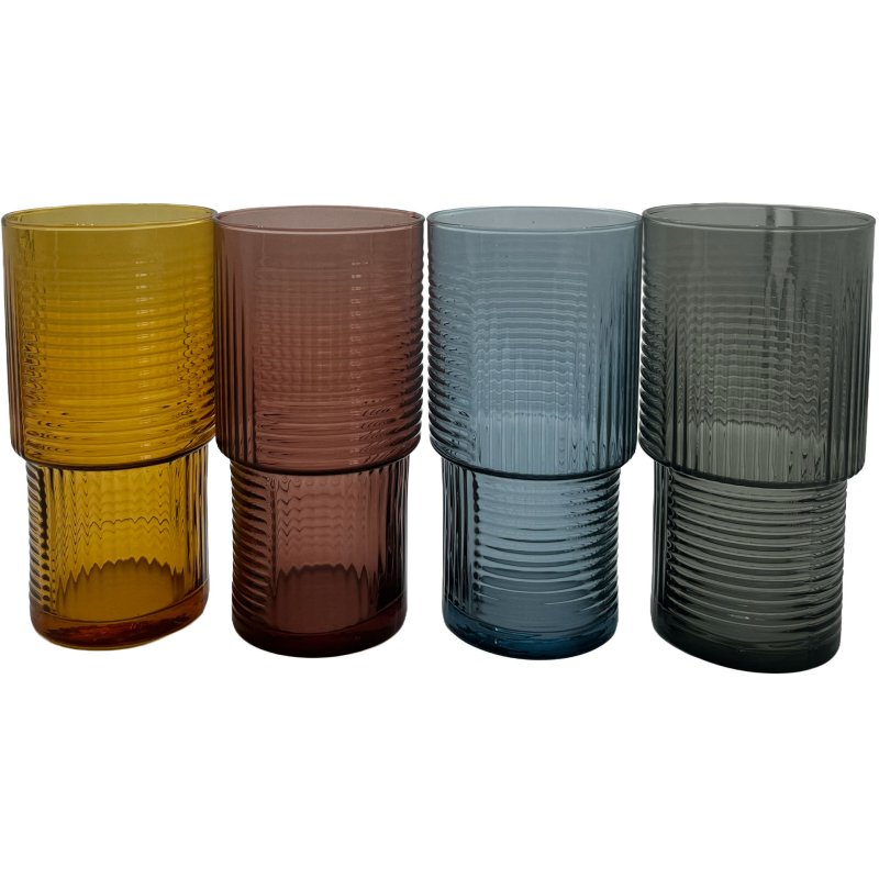 LAV Helen Multi Set Of 4 400cc Long Tumblers