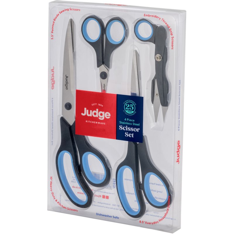 Judge Essentials 4 Piece Scissor Set in box