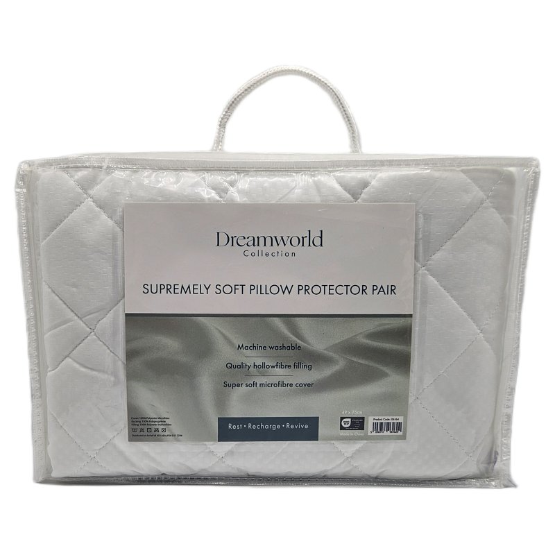 Dreamworld Supremely Soft Pair Of Pillow Protectors