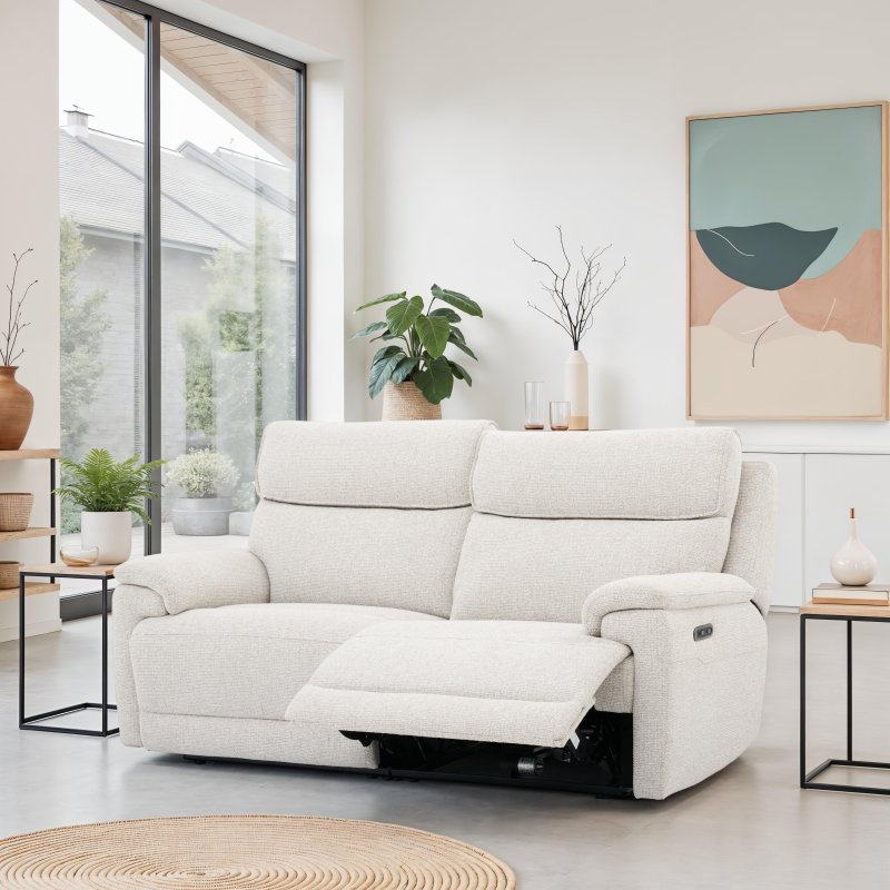 Aldiss Own Foster 3 Seater Power Recliner in Linen