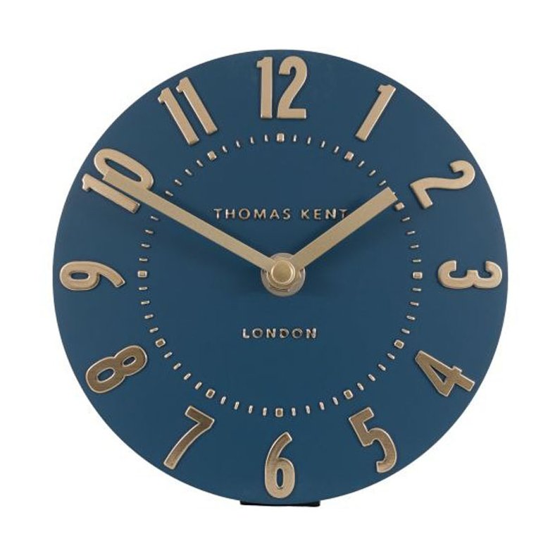 6" Mulberry Midnight Blue Mantel Clock
