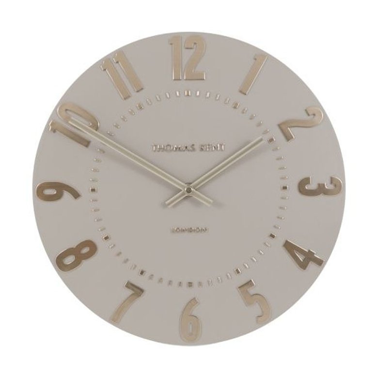12" Mulberry Wall Clock Silver Cloud