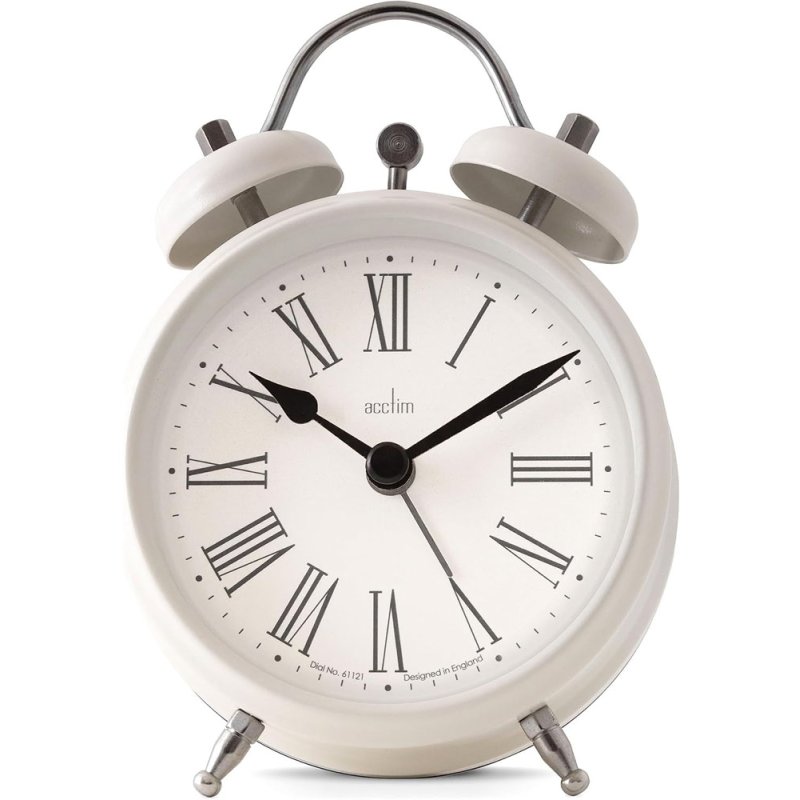 Acctim Shefford Analogue Alarm Clock Buttermilk