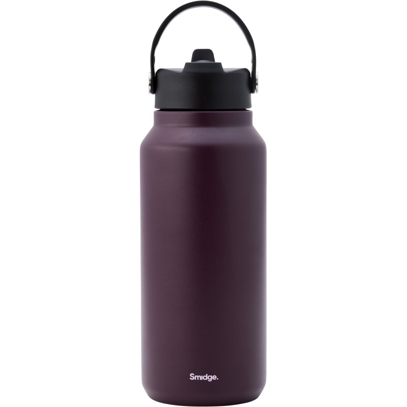 Smidge Flip Straw Bottle 900ml Autumn Berry