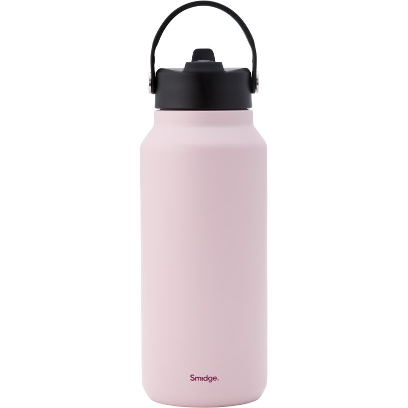 Smidge Flip Straw Bottle 900ml Summer Blush