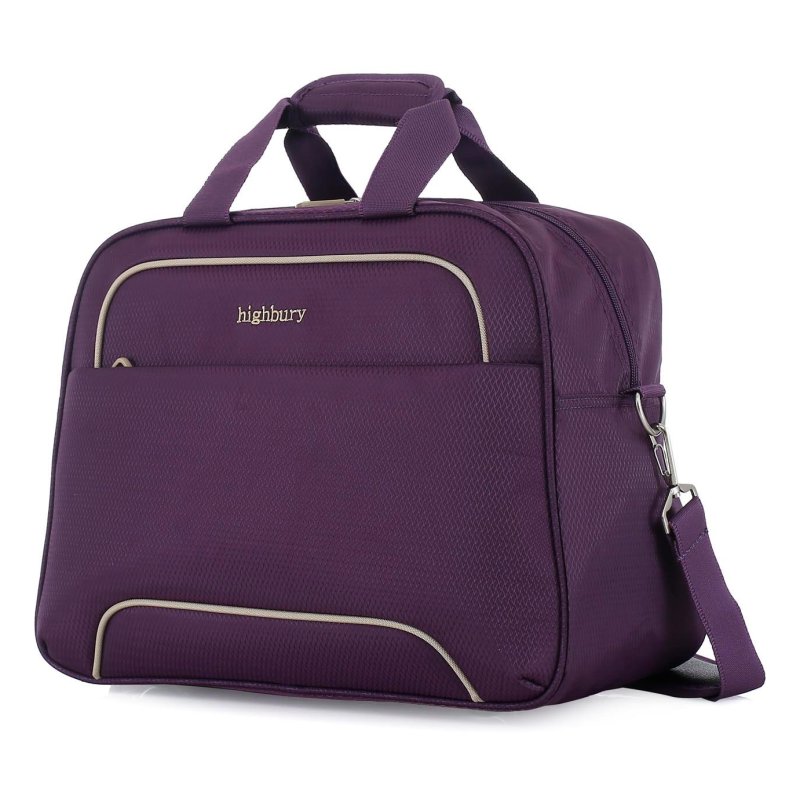 Highbury Altitude Soft Shell Cabin Bag Plum angled view