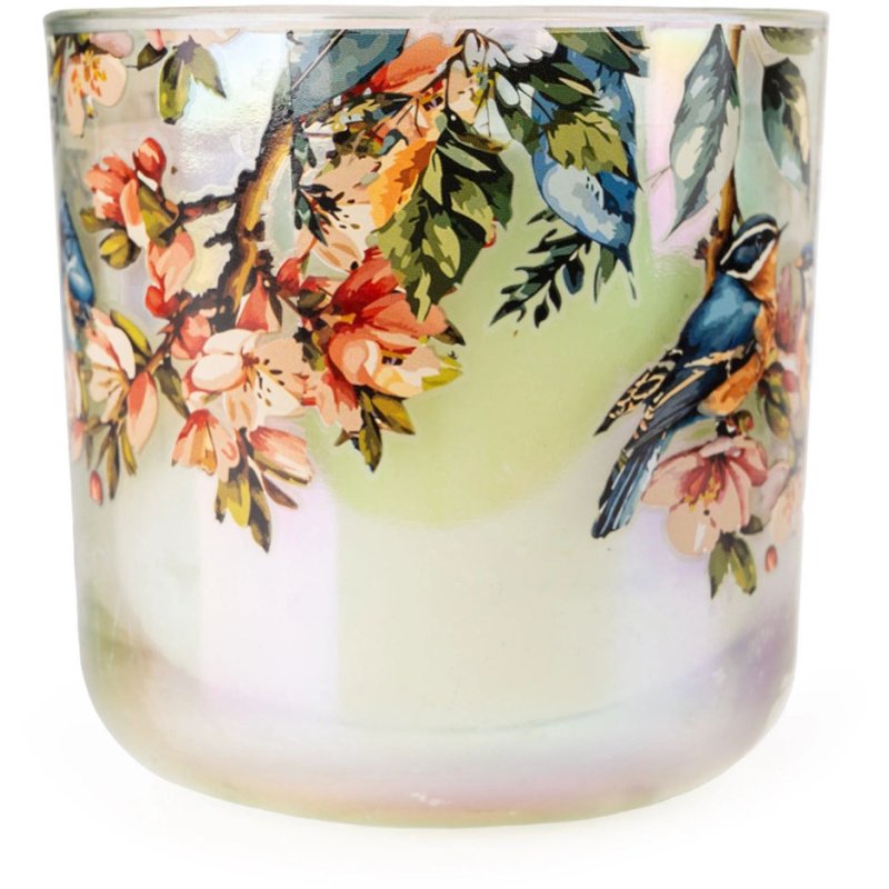 LED Candle Garden Blooms Lustre Green
