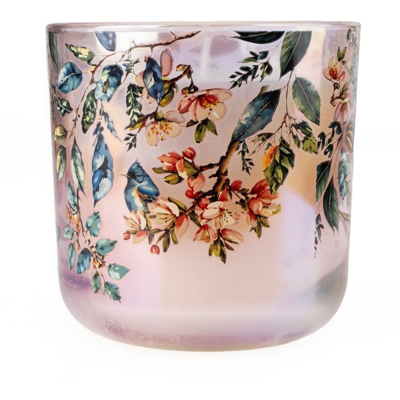 LED Candle Garden Blooms Lustre Plum
