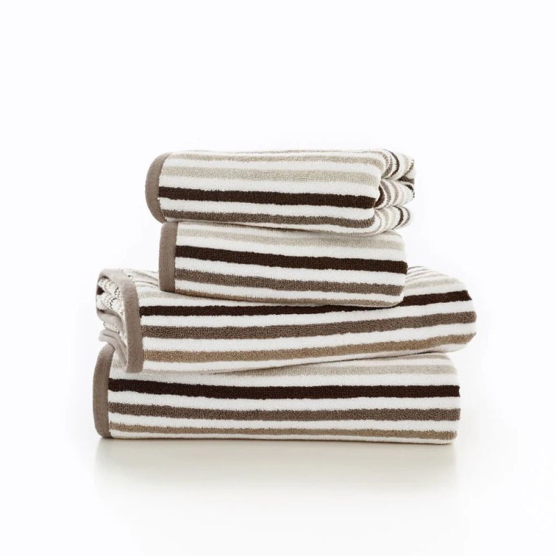 Bliss Linear Stripe Towels Natural