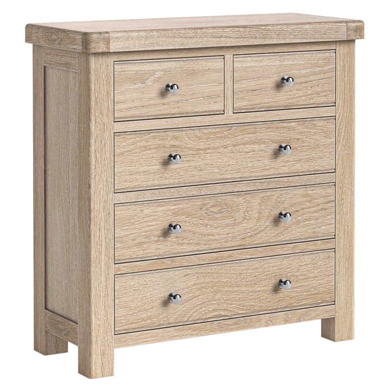 Aldiss Own Casterton White Wash 2 Over 3 Chest of Drawers