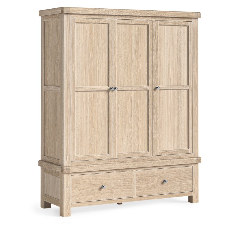 Aldiss Own Casterton White Wash Triple Wardrobe
