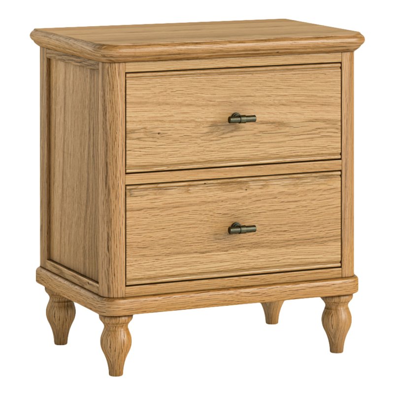 Gresham Wide 2 Drawer Bedside Cabinet