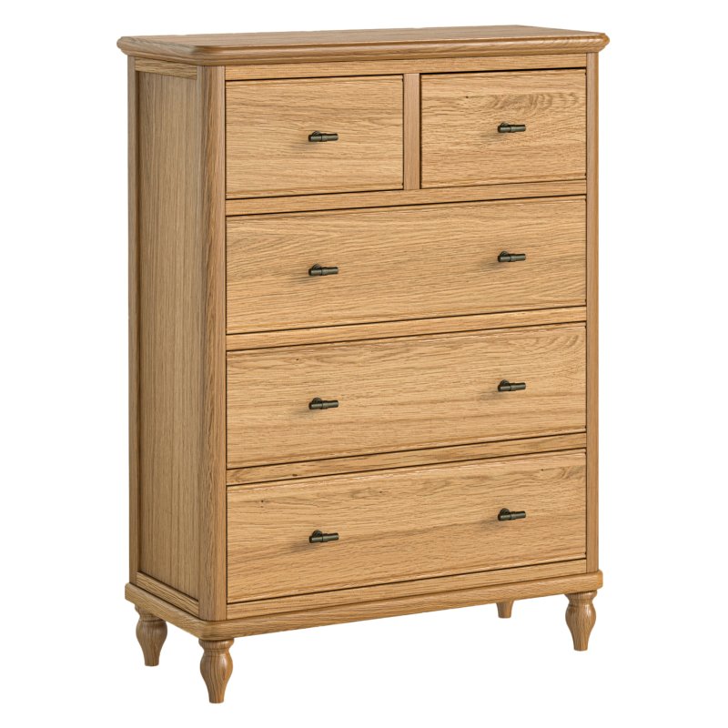 Gresham 2 Over 3 Drawer Chest angled view