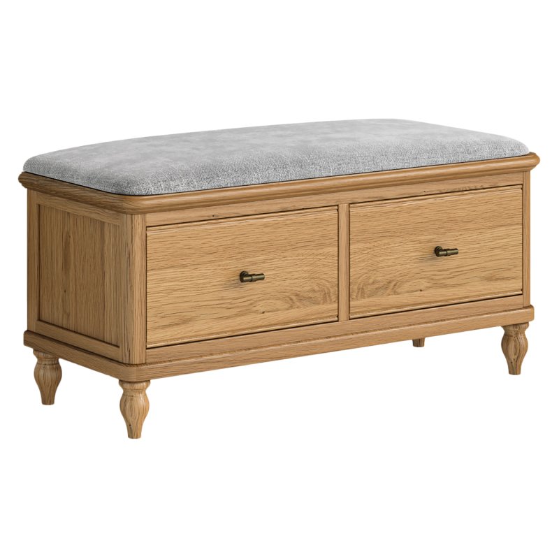 Gresham Storage Bench Light Grey