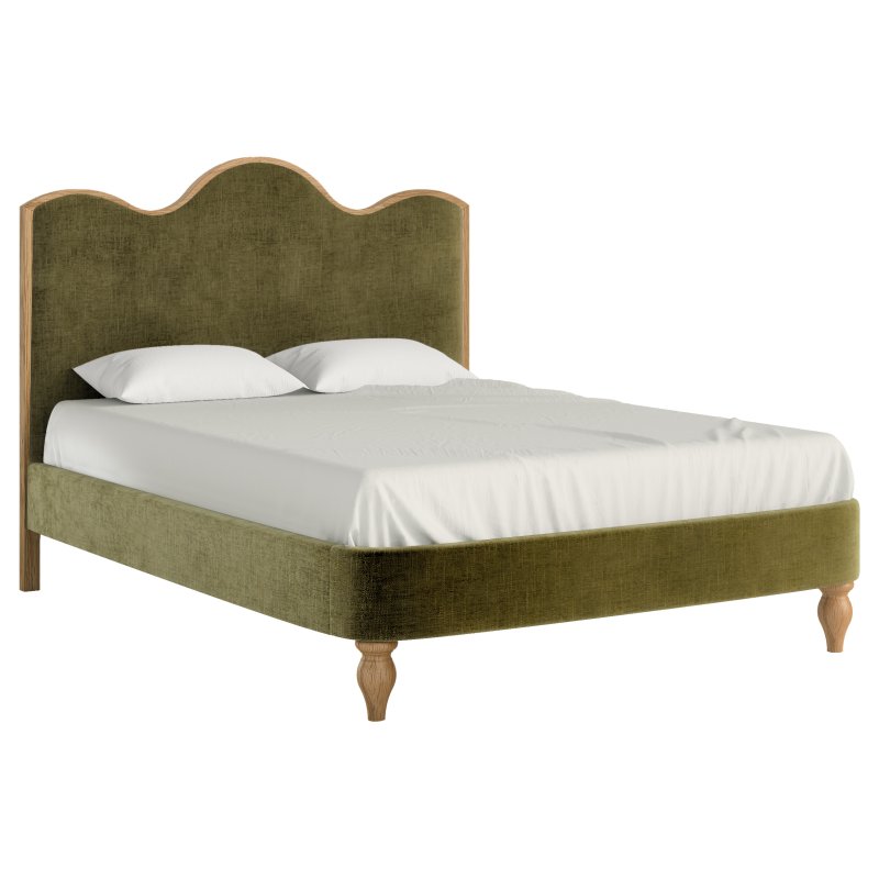 Gresham Bedframe Green angled view