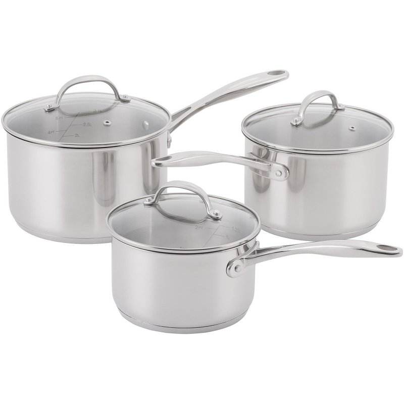 Stellar Profile 3 Piece Saucepan Set