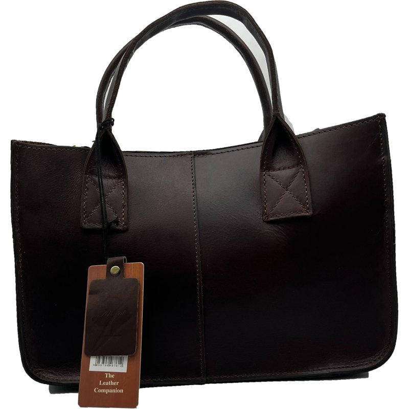 Ashwood Leather Shopper Bag Brown Small