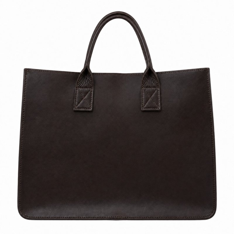 Ashwood Leather Shopper Bag Brown Large Front