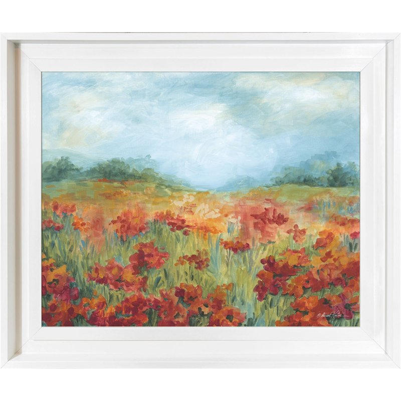 Camelot Wild Poppies Framed