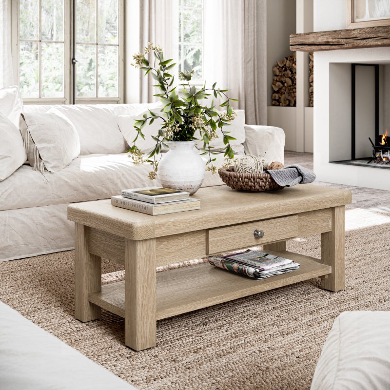Aldiss Own Casterton White Wash Coffee Table