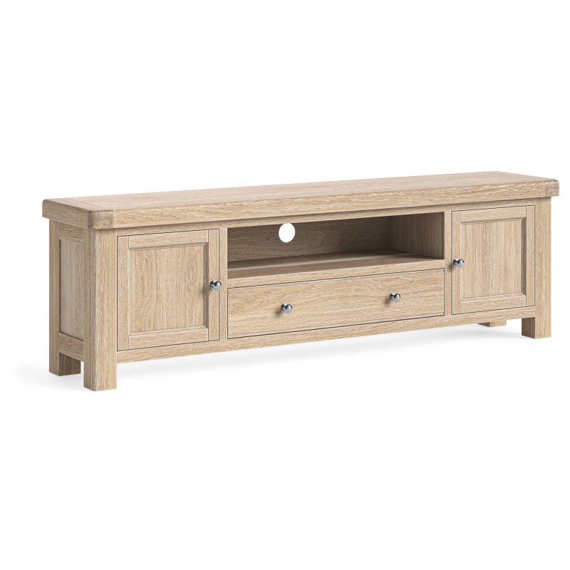 Aldiss Own Casterton White Wash Medium TV Unit