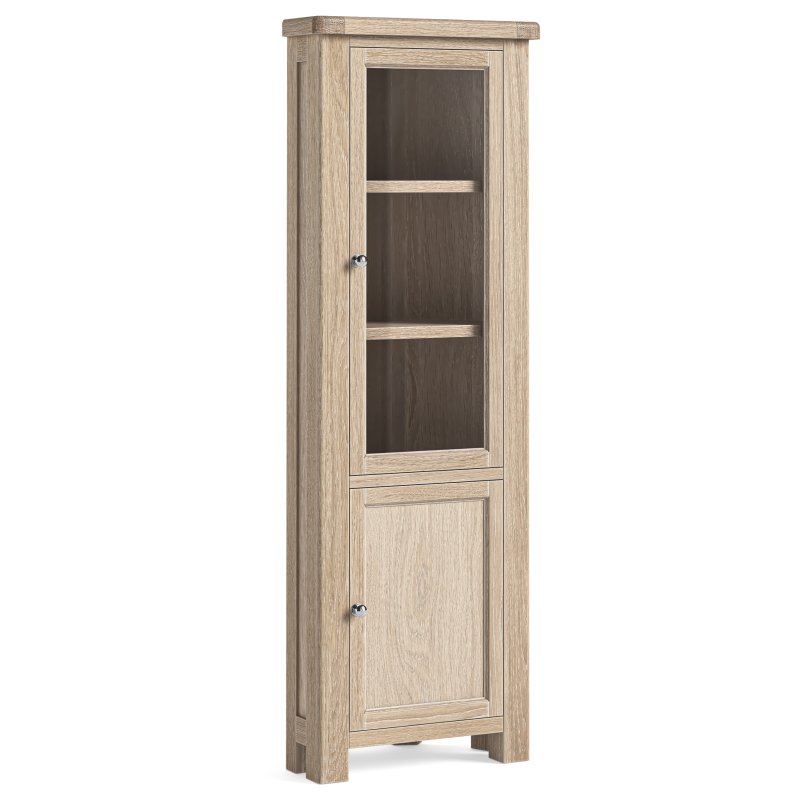 Aldiss Own Casterton White Wash Corner Display Cabinet
