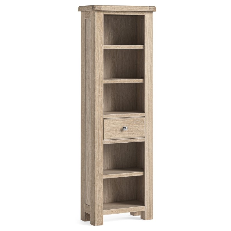 Aldiss Own Casterton White Wash Slim Bookcase