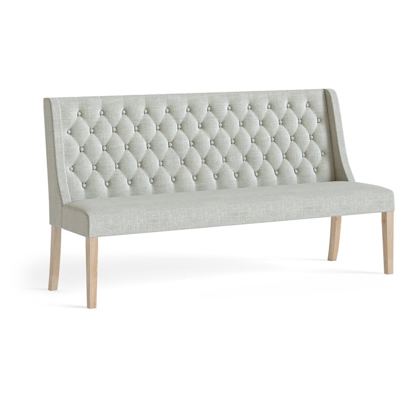 Aldiss Own Casterton White Wash Button Dining Bench in Natural