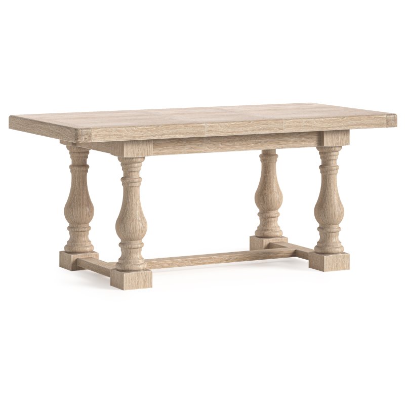 Aldiss Own Casterton White Wash Small Extending Trestle Dining Table