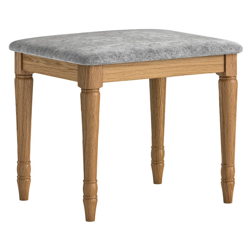 Gresham Stool With Cushion Light Grey