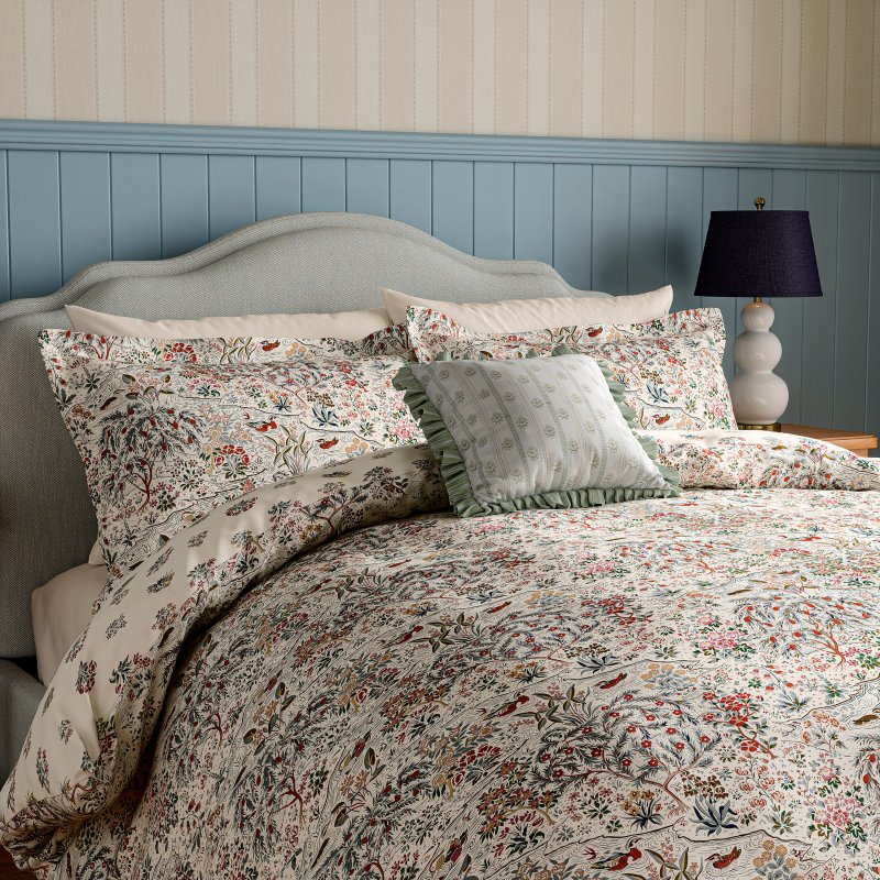 Sanderson X National Trust Moat Birds Duvet Set
