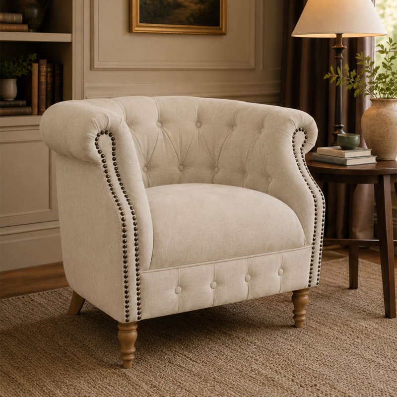 J vincent Jude Chair in Oasis Linen