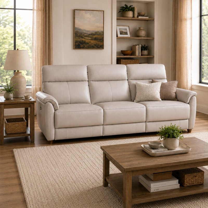 Hudson 3 Seater Recliner Sofa Lifestyle