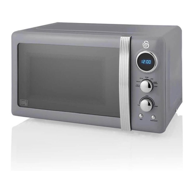 Retro Digital 20L Microwave 800W Grey