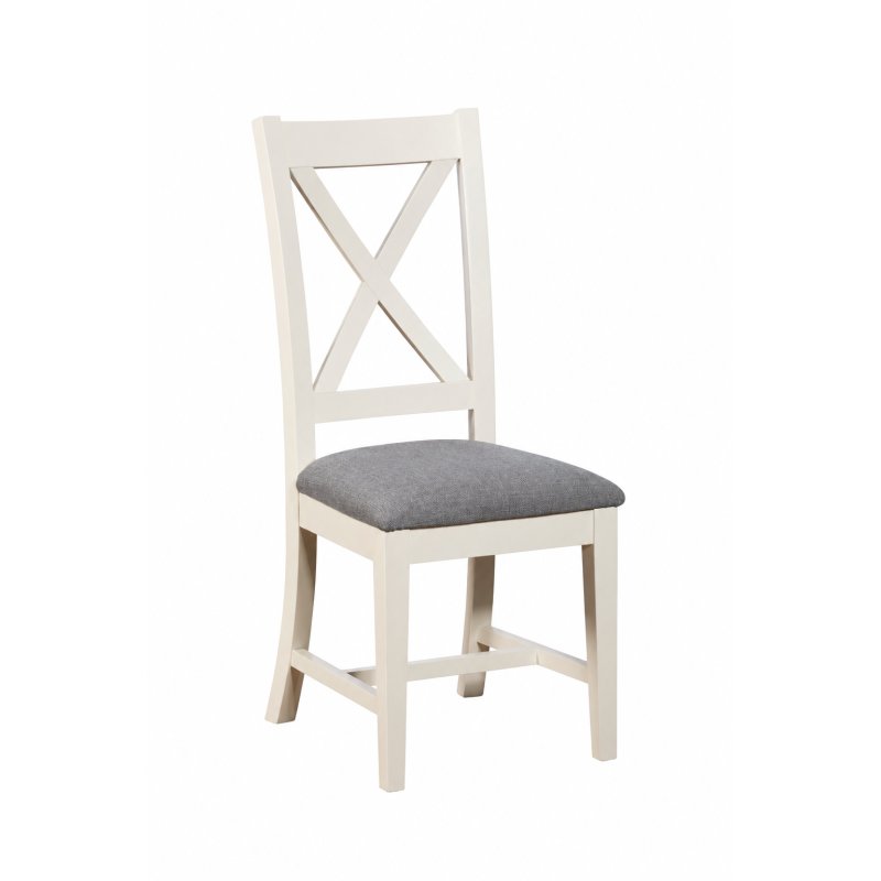 Aldiss Own Salthouse Upholstered Cross Back Dining Chair Pair