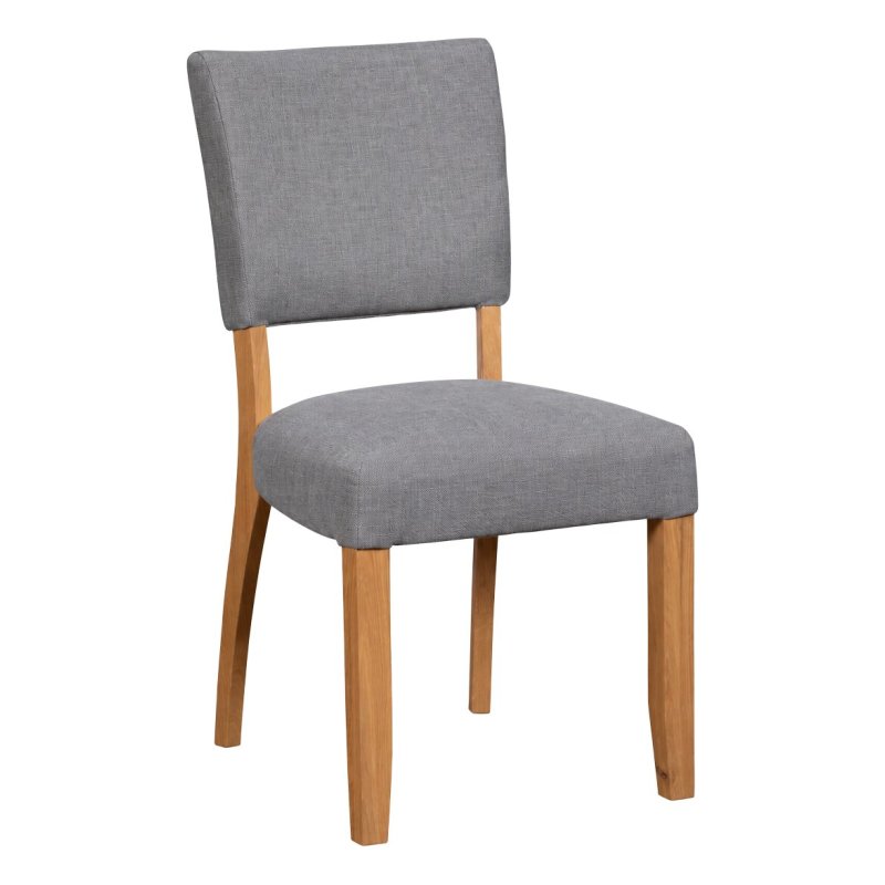 Aldiss Own Salthouse Upholstered Dining Chair Pair in Grey